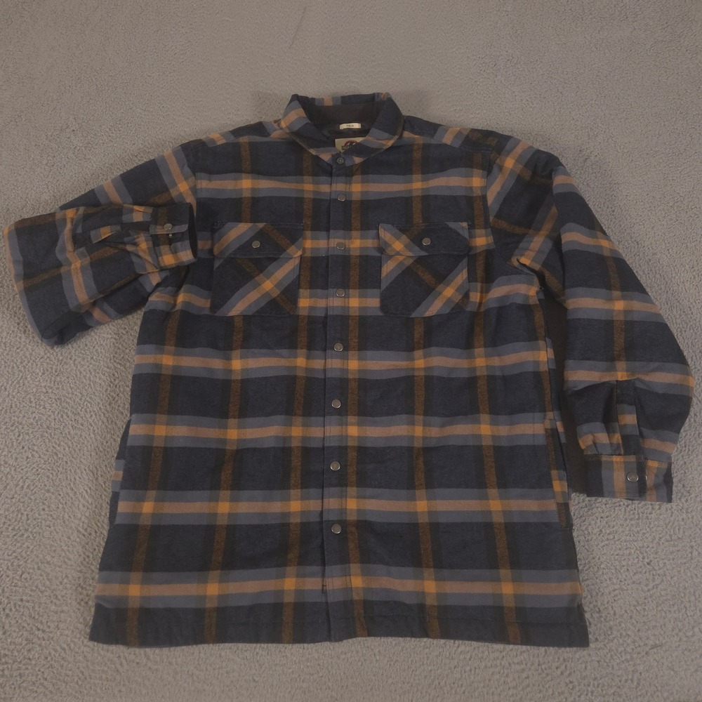 Field & Forest Jacket Mens 2XL Tall Multi Field Flannel Button Front Long Sleeve